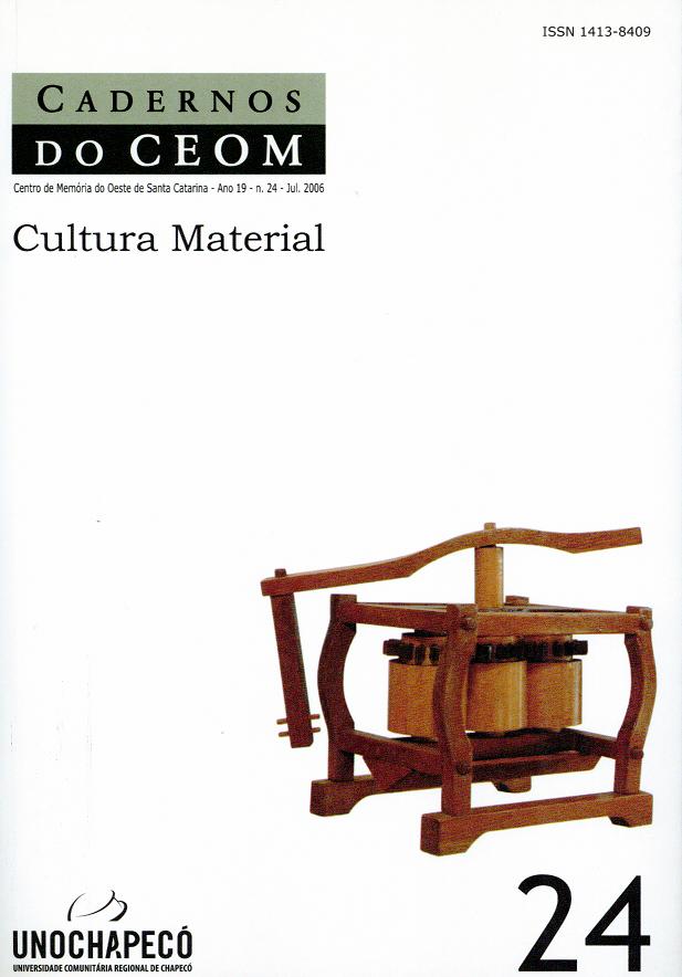 					View Vol. 19 No. 24: Cultura Material
				